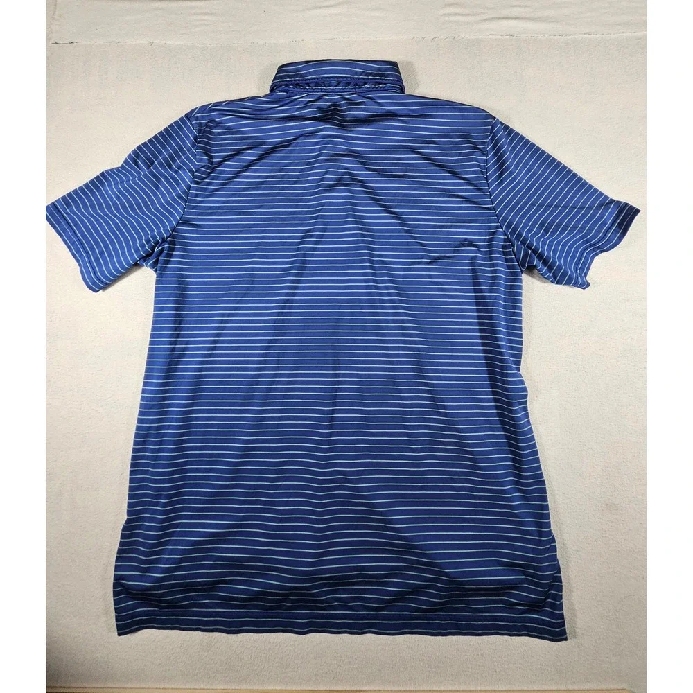 RLX Ralph Lauren‎ Mens Striped Golf Polo Shirt Blue Green XL Short Sleeve - Picture 10 of 11